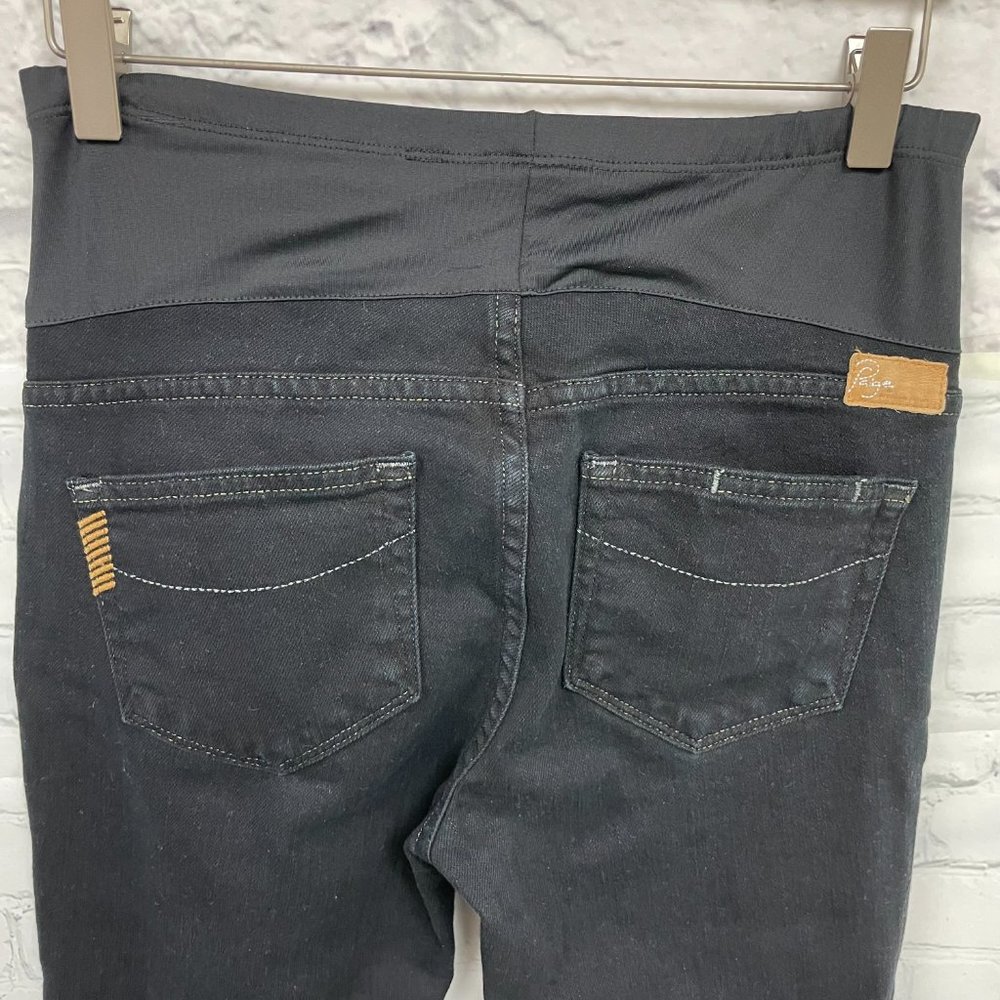 Paige Premium Denim Maternity Jeans - Blue Heights Low Rise Skinny - Picture 4 of 11